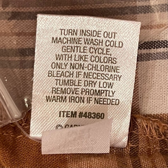 NWOT Garnet Hill Essential Boyfriend Brown Plaid Button Front Shirt - Size 12 - Picture 9 of 12